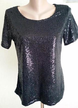 Футболка сітка в паєтках