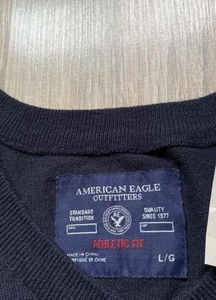 Мужской классический свитер пуловер с v образным вырезом american eagle6 фото