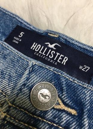 Джинсовые рваные короткие шорты  высокая посадка hollister 10/m 46 размер3 фото