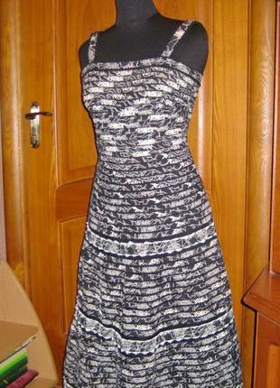 Нарядное платье сарафан р 32 черное с сеткой  коллекционное италия