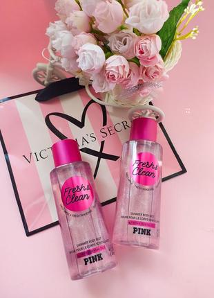 Спрей для тіла fresh & clean shimmer victoria's secret вікторія сікрет