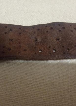 П1. замшевий шкіряний італійський коричневий жіночий пояс ремень пасок шкіра замш6 фото