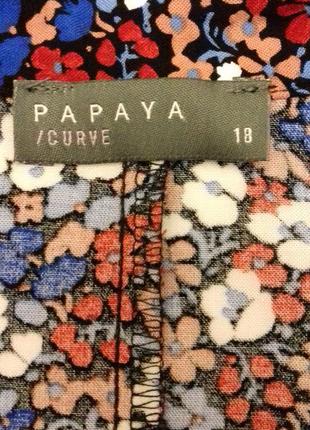 Papaya / 100% віскоза вільне плаття сорочка на гудзиках квітковий принт рукав 3/47 фото