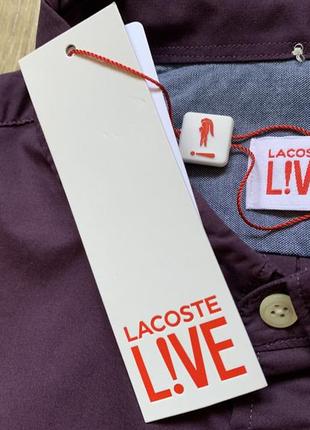 Мужская хлопковая рубашка lacoste live5 фото