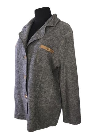 Пиджак серый классический уютный винтаж на выпуск жакет кардиган2 фото