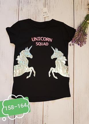 Стильна, красива футболка з&а 158-164 підійде на дорослих s, m