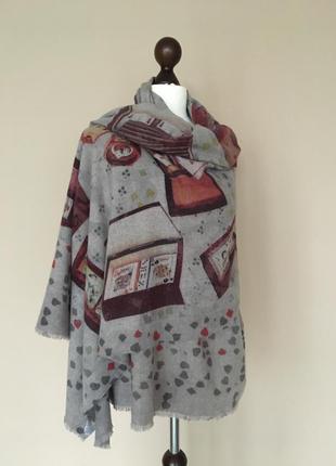 Кашемировый шарф платок палантин andrea's 1947 cashmere scarf 100% кашемир4 фото