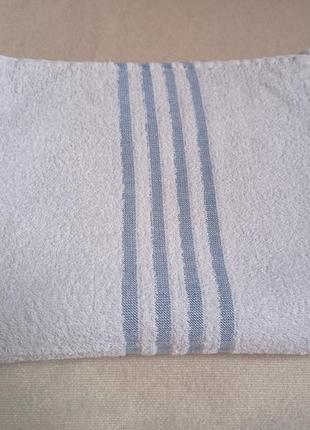 Хлопковое большо банное махровое натуральное хлопок полотенце белое синяя полоска richard haworth