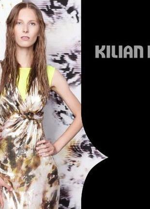 Дизайнерское шелковое платье люкс kilian kerner senses с драпировкой как jil sander celine2 фото