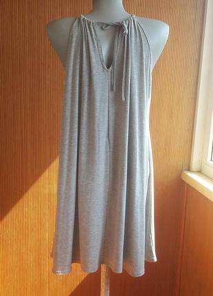 Вискозное меланжевое платье 5