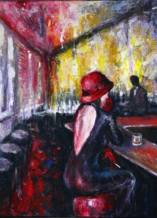 Картина авторская "одиночество в париже"