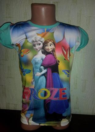 Футболка для дівчинки холодне серце, заморожені