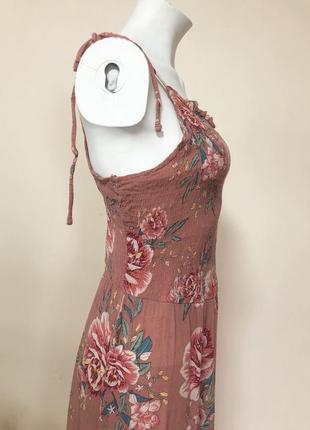 Сарафан в пол, длинный сарафан в цветах, сарафан на бретельках