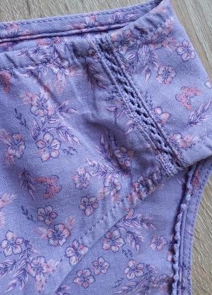 Красочная льняная блуза рубашка от bhs из натурального льна в сочном красивом нежном лавандовом цвете9 фото
