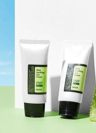Сонцезахисні крем з алое cosrx aloe soothing sun cream spf 50+ pa+++, 50 мл