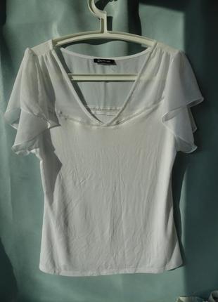 Футболка с шифоновыми вставками