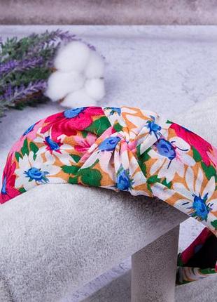 Обруч чалма для волос, яркий обруч