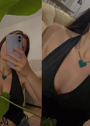 Чокер серце з бісеру намисто намисто 2