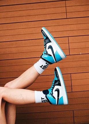 Женские кроссовки nike jordan 1 low “blue\royal”