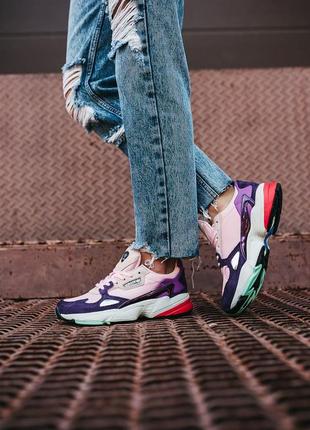 Женские кроссовки adidas falcon w "pink/purple/white»