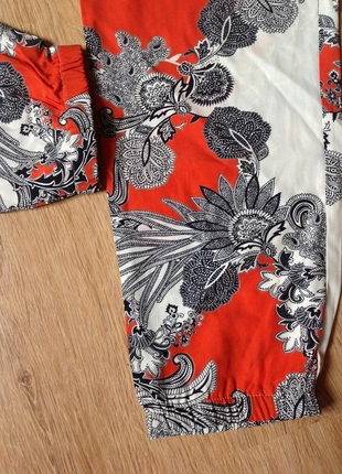 Брюки летние штаны в цветы с карманами размер 145 фото