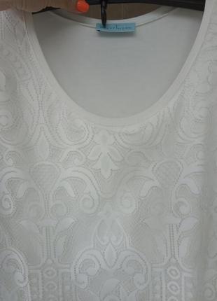 Біла мереживна блузка rita pfeffinger . ошатна кофта6 фото