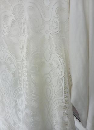 Біла мереживна блузка rita pfeffinger . ошатна кофта7 фото