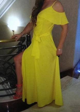 Плаття яскраве жовте1 фото