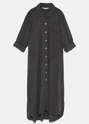 Плаття в стилі сорочки міді zara 2