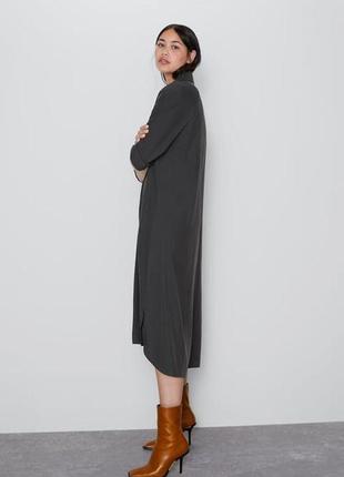 Плаття в стилі сорочки міді zara 3