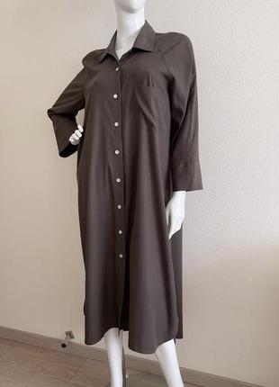 Плаття в стилі сорочки міді zara 5