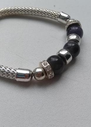 Браслет. під камінь, срібло і цирконій вінтаж