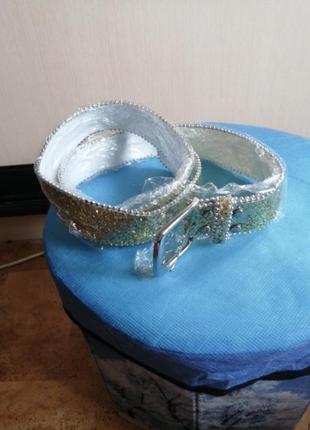 Ремінь золотий з блесточкамі