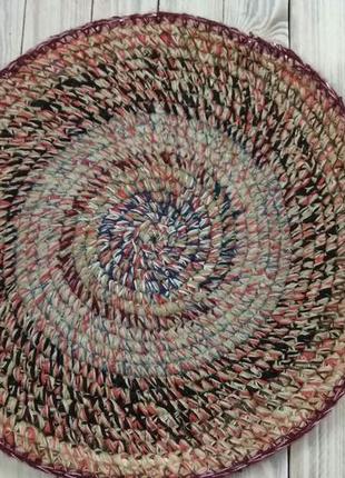 Стильный, круглый ковер ручной работы