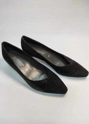 Туфли кожаные на каблуке peter kaiser премиум бренд офис деловой стиль2 фото