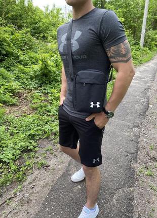 Стильный мужской летний спортивный костюм under armour футболка шорты2 фото