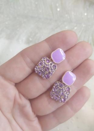 Сережки з камінцями, серьги камни5 фото