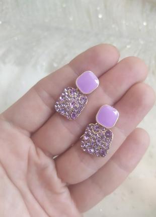 Сережки з камінцями, серьги камни6 фото