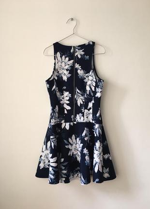 Новое синее платье с принтом лилий американского бренда abercrombie&fitch лилия5 фото
