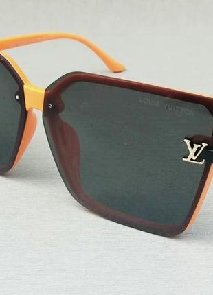 Бреднові  жіночі сонцезахисні окуляри великі модні чорні помаранчевої оправі