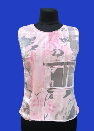 Jcv jocavi испания майка розовая тай дай дизайнерская с вставками шёлк