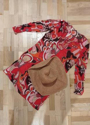 Пляжна туніка, бавовна, розмір м-хл