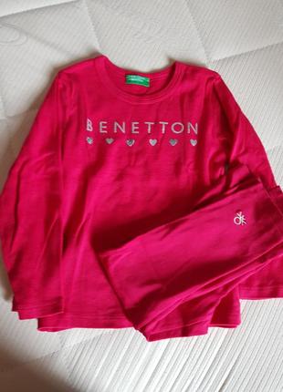 Набор футболка лонгслив и леггинсы benetton 2 года