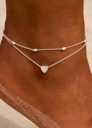 Подвійний браслет на ногу, анклет