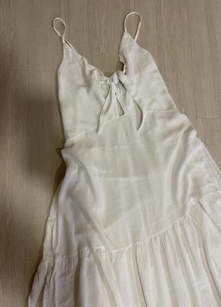 Білий сарафан сукня біле з віскози5 фото
