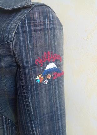 Куртка піджак бренд tommy hilfiger m джинс клітинка6 фото