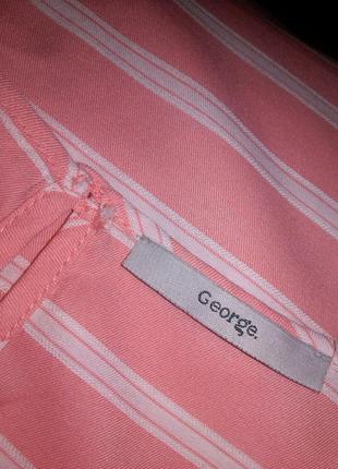 Блузка в полоску george, с карманами, большой размер6 фото