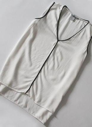 Белая блуза без рукавов h&m, s