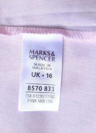 Блуза жіноча сорочка marks&spencer оригінал uk16, l ніжно-рожева9 фото