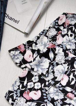 Блуза с воланами цветочный принт2 фото